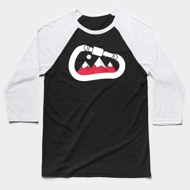 Rock Climbing Baseball T-Shirt by Climbinghub